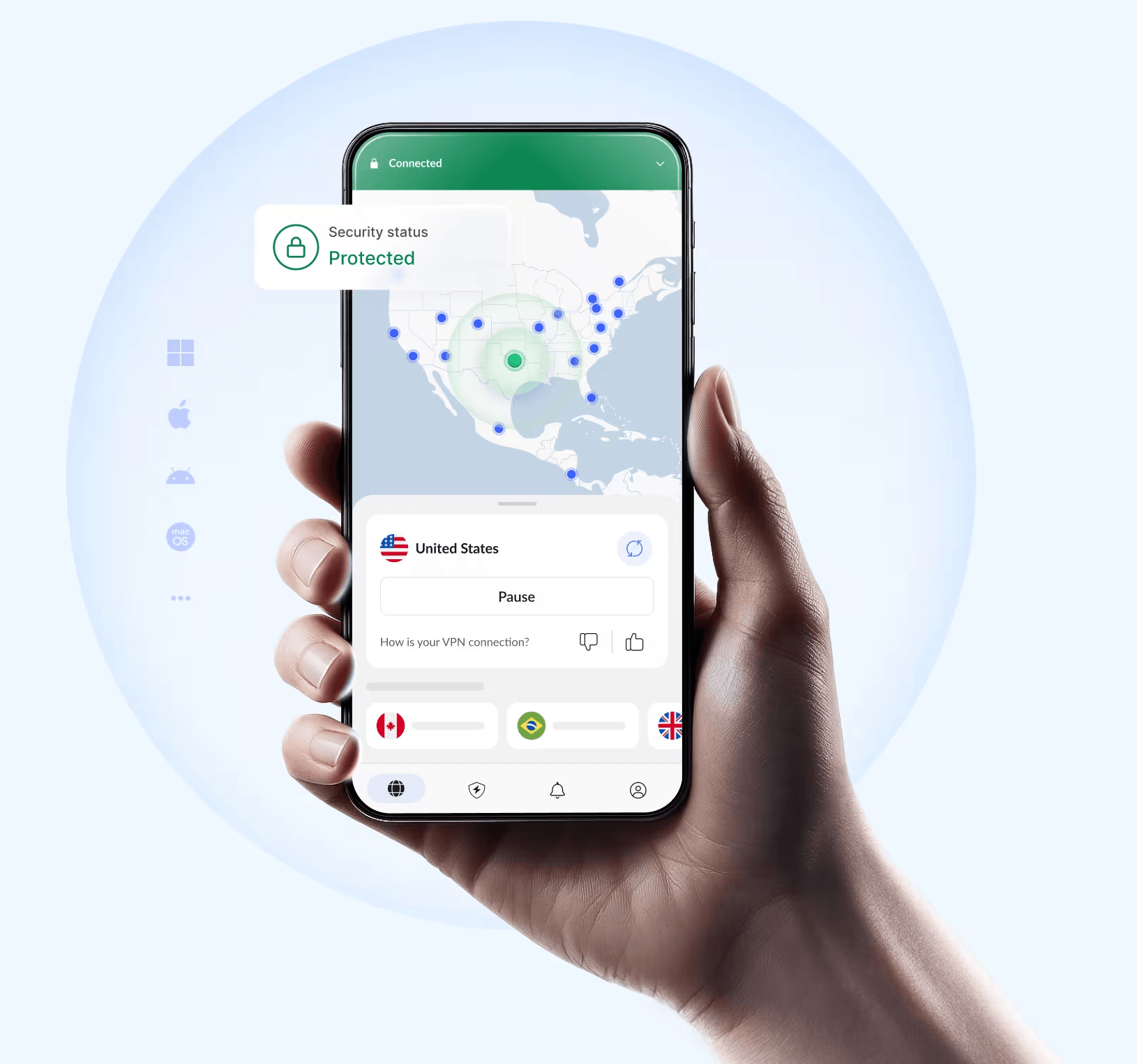 NordVPN VPN安全连接示意图